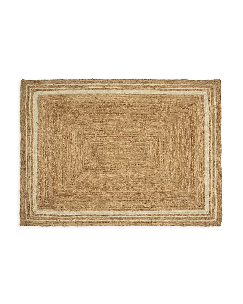 ALFOMBRA 150X200 YUTE NATURAL/BLANCO REF.-80938-01 ALFOMBRA 150X200 YUTE NATURAL/BLANCO REF.-80938-01